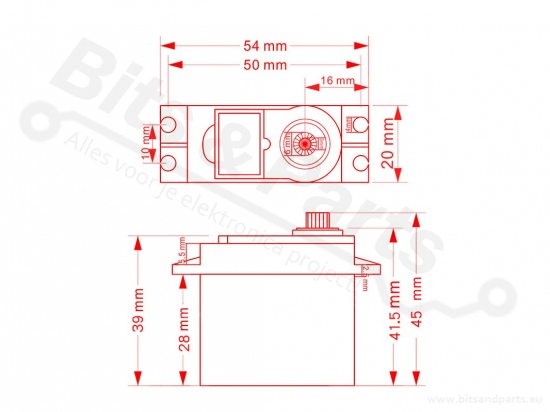 Servo motor digital MG945 high torque metal gears